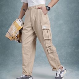 The Roadster Life Co. Men Mid-Rise Pure Cotton Relaxed Fit Cargos-image-79