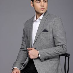 Theme Men Checked Slim Fit Blazer-image-14