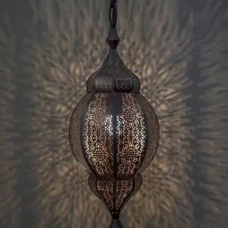 Homesake Copper Moroccan Hanging Lamp - Set of 1-image-21