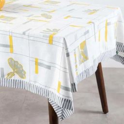 Flower Maze Pure Cotton Green Print & Pattern Table Covers-8