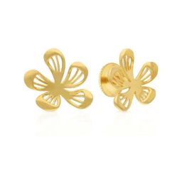 Malabar Gold and Diamonds Floral 22 kt Gold Earrings-picture-8