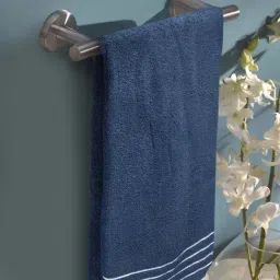 Mark Home 100% Cotton 500 GSM Zero Twist Simply Soft Navy Bath Towel - Set of 1-16