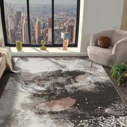 Obsessions Cream & Brown Abstract Carpet - Large-19