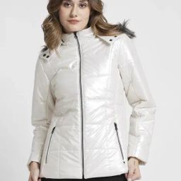 Spykar White Regular Fit Puffer Jacket-picture-40