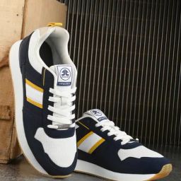 OFF LIMITS Men's NOVA Navy, Off White & Yellow Sneakers-95