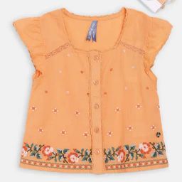 Blue Giraffe Kids Orange Top-image-39