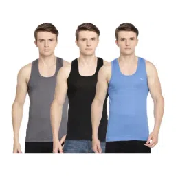 Dollar Bigboss Assorted Color Cotton Regular Fit Vests (Pack Of 3)-image-97