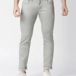 Dragon Hill Light Grey Slim Tapered Fit Jeans-image-44