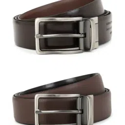 Allen Solly Brown Reversible Leather Belt-42