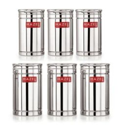 HAZEL Silver Stainless Steel Containers - Set of 6 (0.8L)-image-15