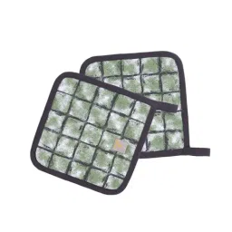 Maspar Green 100% Cotton 225 GSM Pot Holder - Set of 2-32