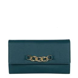 Enoki Blue Textured Wallet for Women-image-94