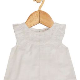 Creative Kid's Girls White Cotton Embroidered Dress-image-81