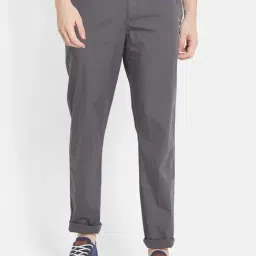 Octave Grey Cotton Regular Fit Trackpants-image-86