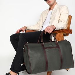 Sassora Genuine Leather Large Duffel Bag-34