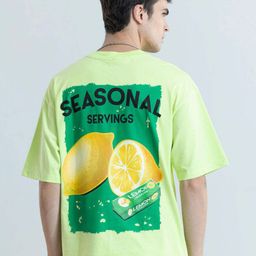 Snitch Men Graphic Printed Round Neck Cotton Oversized T-Shirt-image-2