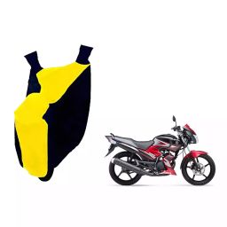 Auto Pearl Waterproof Two Wheeler Cover For Yamaha SS 125 (Yellow & Blue)-image-82