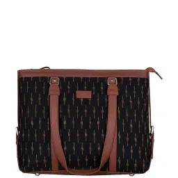 ZOUK Black Printed Large Tote Handbag image 2