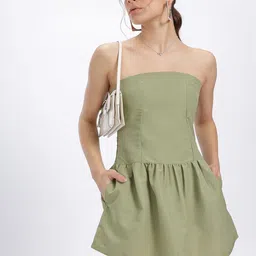 glitchez Pastel Paradise Smocked Back Strapless Mini Bandeau Dress-picture-9