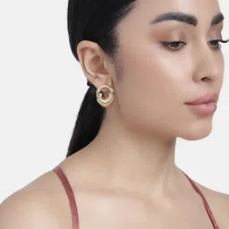 LAIDA Gold-Plated Circular Hoop Earrings-49
