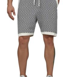 celio* Black & White Regular Fit Graphic Print Cotton Bermuda Shorts-image-20