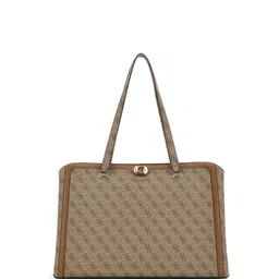 GUESS Geometric Printed PU Structured Tote Bag with Quilted image 4