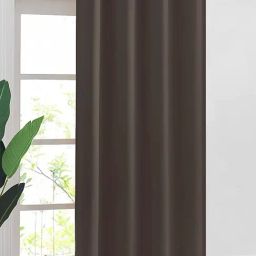 Urban Space Brown Polyester 7 ft Door Blackout Curtain-image-4