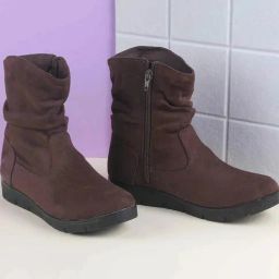 Mochi Women's Brown Casual Booties-image-26
