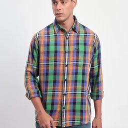 Lee Green Relaxed Fit Checks Shirt-image-0