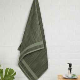 Welspun dark green 100% cotton relish bath towel-image-91