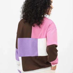 The Souled Store Multicolored Color-Block Sweatshirt image 4