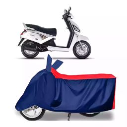 Auto Pearl Two Wheeler Cover with Bag for Mahindra Gusto Electric, Red & Blue-image-111