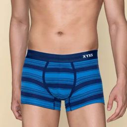 XYXX Pacific Blue Cotton Regular Fit Striped Trunks-picture-39
