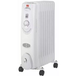 RS PRO 2 kW Convection Oil Filled Radiator Floor Mounted Type C-European Plug, 7126086-image-97