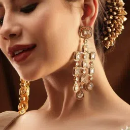 Rubans Gold-Tone Plated Earrings for Women-picture-30