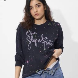 The Souled Store Black Loose Print Sweatshirts & Hoodies-image-74