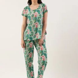 Clt.s Multicolor Floral Print Top With Pyjamas-picture-48