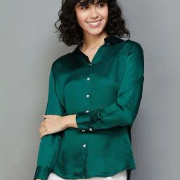 Colour Me by Melange Green Regular Fit Shirt-image-56