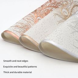 LooMantha White & Silver Toned 2 Pieces Ethnic Motifs Textured Table Placemats image 5