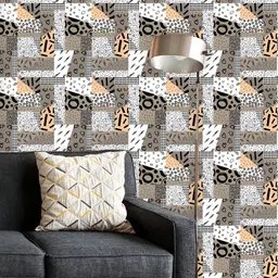 ArtzFolio Printed UV-Resistant Anti-Bacterial Abstract Patchwork ArtPeel & Stick Wallpaper-image-69
