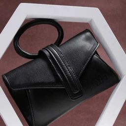 HauteSauce Black Medium Handheld Handbag-image-85