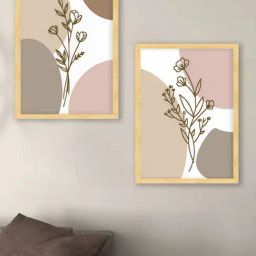 Art Street Boho 3D Printed Black Engineered Wood Wall Art (Set of 2)-image-2