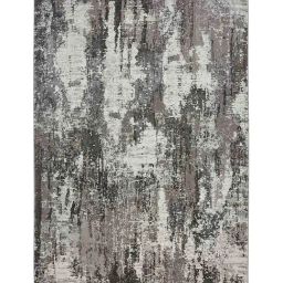 Obsessions Dark Grey & Cream Abstract Carpet - Large image 2