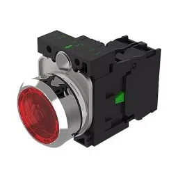 EAO ILLUM INDUSTRIAL PB SW, SPST, 10A, RED, 45-1231.31E6.000.101-20