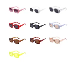 AUGEN Unisex Brown Lens & Brown Rectangle Sunglasses with-picture-54