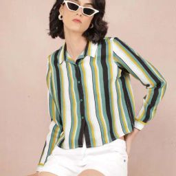 Crimsoune Club Multicolored Striped Shirt-image-11