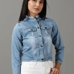 SHOWOFF Blue Regular Fit Denim Jacket-25