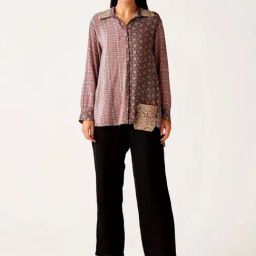 Basanti Kapde aur Koffee Grey Satin Crepe Shirt-image-59