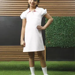 Athena Girl Colourblocked Puff Sleeve A-Line Dress-image-66