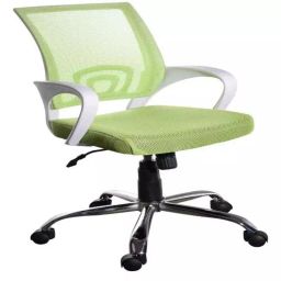 Regent Voom Net and Metal White and Green Mesh Chair-0